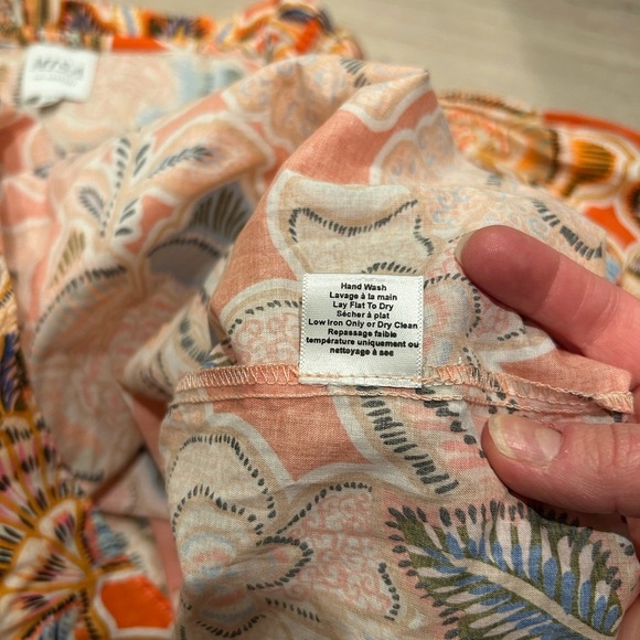 MISA Los Angelas Suparna Top in Tangerine Flora / Size Medium / - Picture 10 of 10